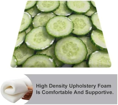 Square Chair Cushion Zipper Polyester Cover Cucumber Pickle
