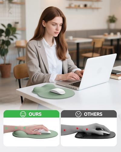 Mouse Pad with Wrist Rest for Desktop Large Ergonomic Mouse Mat(Sage Green)