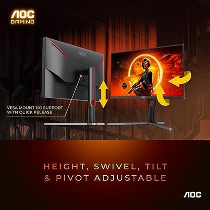 AOC 27 Inch Gaming Monitor QHD 180Hz Mini-LED HDR1000, Q27G3XMN