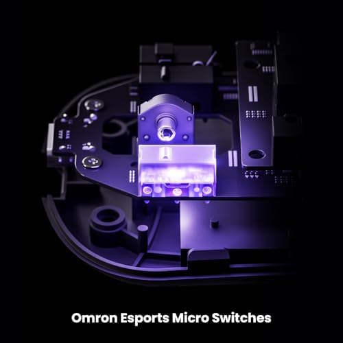 Akko Nest Wireless Gaming Mouse, 8K Polling Rate with PAW 3950 Sensor, 30000 DPI, 49g Lightweight,Omron Mechanical Switches, BT/2.4G/Wired Computer Mouse, White