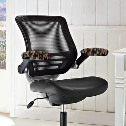 Mushroom Printed Office Chair Arm Covers, 2 Pack Chair Arm Rest Covers Stretchy Washable Comfort Office Chair Armrest Slipcovers for Rotating Chairs
