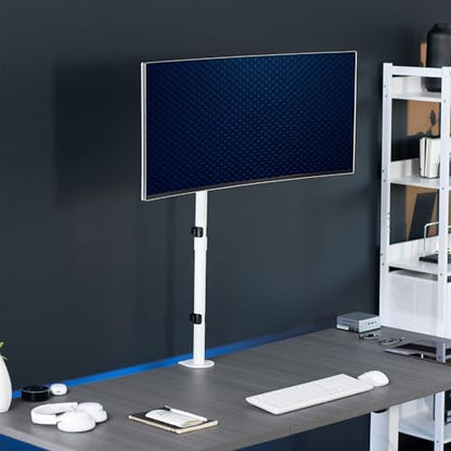 VIVO White Single Monitor Desk Mount, Up to 38 in Ultrawides, STAND-V001TW