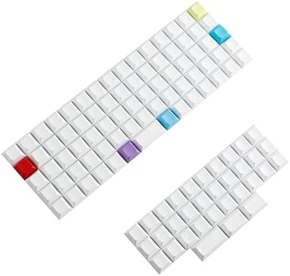 YMDK XDA DSA Blank Colorful PBT Keycaps Suitable for Ortholinear Layout MX Keyboard XD75 ID75 Split 36 Corne Split 46 Planck Preonic Niu40 (DSA 107)
