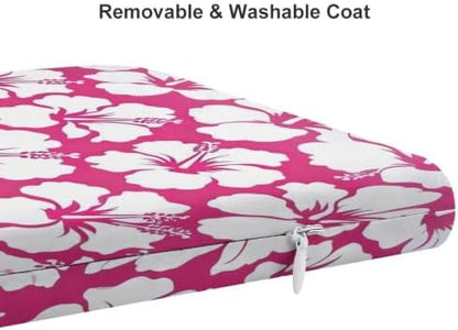 Fashion Decorative Chair Pad for Women Hibiscus Rose Red