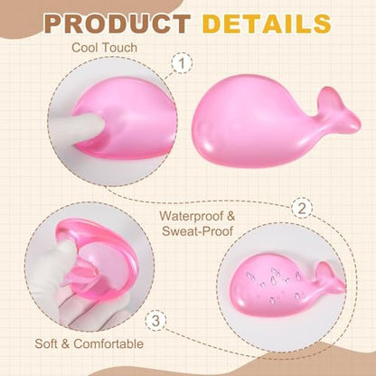 PATIKIL Gel Wrist Rest, Wrist Support for Mouse Whale Shape Ergonomic Mouse Pad Soft Silicone Support Comfortable Cushion for Computer Gaming Office Home, Pink