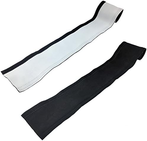 Electiduct 1.25" Neoprene Easy Cable Wrap with Hook and Loop Fastener Wire Manager Cord Protector - Reversible Black/White - 5 Feet