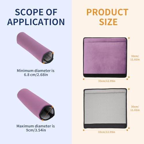 Wheelchair Armrest Covers (Pair)-Memory Foam Wheelchair armrest Pads Wicking Washable Non Slip Arm Rest Cover Cushion Pad for wheelchairs Office Chairs armchairs (Purple)