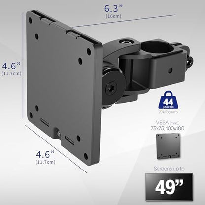 VIVO Black Pole Bracket Monitor Mount, Up to 49" Ultrawides, MOUNT-POLE49U
