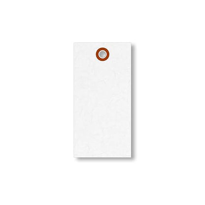SmartSign (Pack of 1000) 4.25 x 2.125 inch “White” Blank Tyvek Shipping Tags with Metal Eyelets, Size #4, 8 mil Thick Tyvek, Made in USA