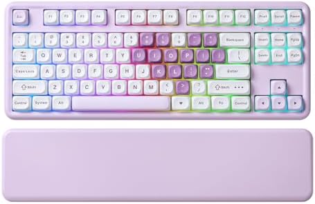 YUNZII B87 TKL Wireless Mechanical Keyboard (Purple Heart, Cocoa V2)