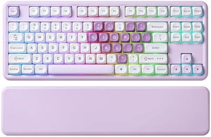 YUNZII B87 TKL Wireless Mechanical Keyboard (Purple Heart, Cocoa V2)