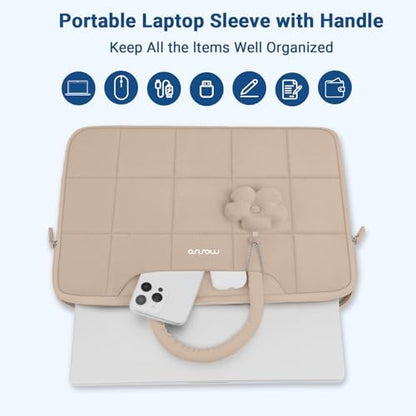 MOSISO Laptop Case 13.3 inch, 13-13.3 inch Laptop Sleeve, Brown