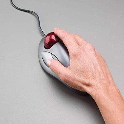 Logitech Trackman Marble Mouse, Four-Button, Programmable, Dark Gray (Renewed)