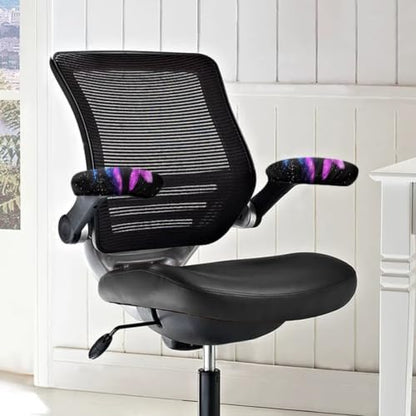 Butterfly Printed Office Chair Armrest Covers Set of 2 Anti-Dust Gaming Chairs Arm Rest Slipcover Cover with Elastic Edge Dust-Proof Washable Home Decorative Accessories