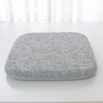 High Resilience Memory Foam Chair Cushion 17"x17"x2" Set of 2 Square Chair Pads and Washable Cover Non Slip Seat Cushions for Indoor Dining Room Kitchen and Office Chairs (Grey,17"x17")