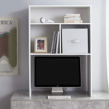 Yak About It® Extra Depth Cube Dorm Desk Bookshelf - White