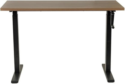 American Furniture Classics OS Home and Office 23004K Desk and Privacy Screen, Danish Walnut and Blue Fabric