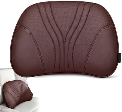 Universal Memory Foam Car Lumbar Support Pillow (Brown)