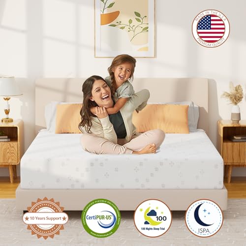 10 Inch King Memory Foam Mattress, Medium Firm Gel Foam Mattress