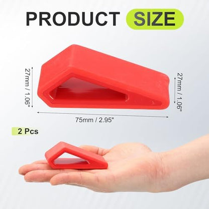 PATIKIL Laptop Wedge, 4-Pack Portable Laptop Stand Computer Notebook Holder Keyboard Stand Lifter Risers Plastic Anti-Slip Ventilated Elevated Feet for Desktop Keyboard Tablet, Red