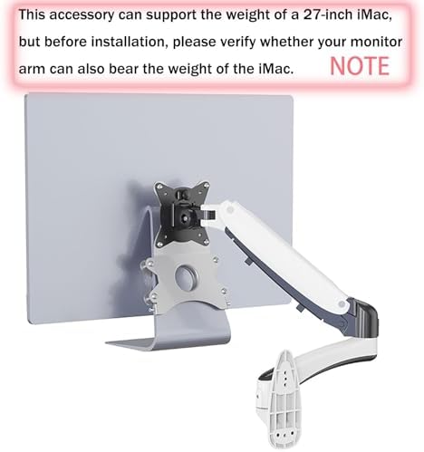 iMac VESA Mount Adapter Plate Bracket - 100mm/75mm Convertible for 21.5-inch, 24-inch & 27-inch iMac (Models Before 2021), 3mm Thick, No Drilling Required