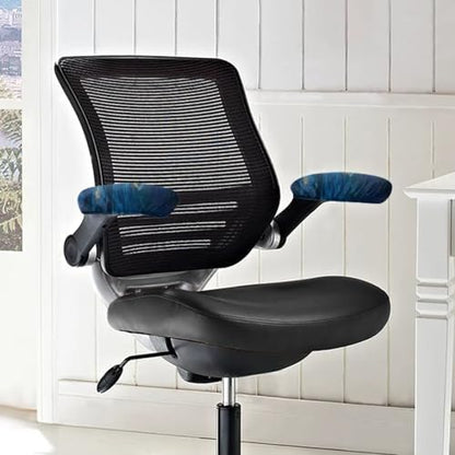 2 Pcs Office Chair Armrest Covers Sea Turtle Flowers Print Anti-Dust Soft Comfy Computer Desk Chair Arm Covers Soft Stretchy Gaming Chairs Arm Rest Slipcover Covers, Easy to Install & Clean