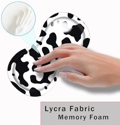 Mouse Pad with Wrist Support + Desk Mat + Coaster 3 in 1 Set, XL Large Gaming Mousepad Ergonomic Mouse Pads for Desk Computer Laptop Office,Cute Cow Print