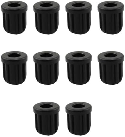 HJGarden 10PCS 25mm Swivel Casters with Plastic Nylon Covers Tube Insert Caster Plugs Accessories for Computer Office Height Adjustable Chairs and Gaming Chair Bases 1x0.86x0.43 inch Black