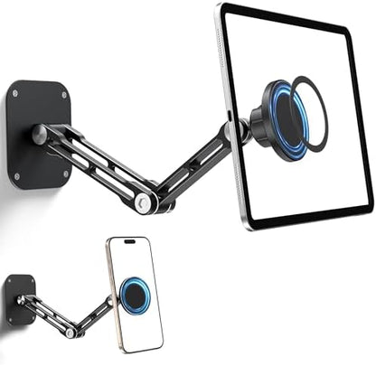 Magnetic iPad Wall Mount, Aluminum Dual-Arm Tablet Mount Holder