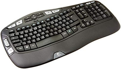 Logitech K350 Keyboard - Wireless Connectivity - RF - Black - USB Interface (Renewed)