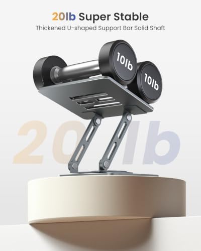 LOXP Heavy-Duty Base for iPad Stand, Adjustable Portable Monitor Stand Gray