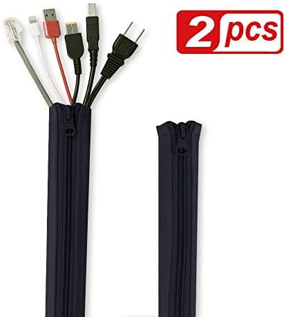 StangH Computer Cord Management Sleeve System 39 Inches, 2 Pieces -Black