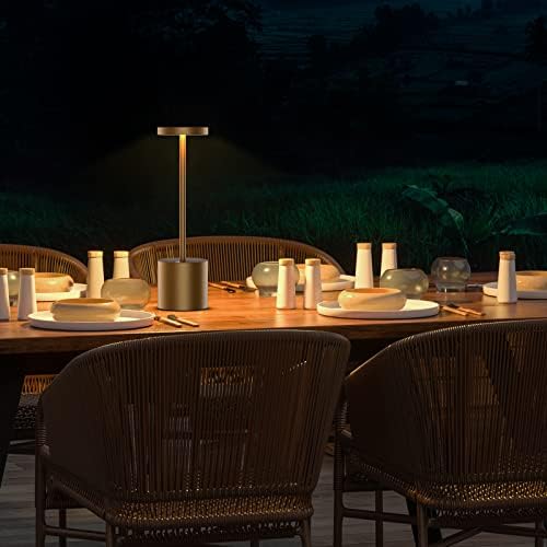 Cordless Table Lamp Rechargeable,Battery Powered LED Outdoor Table Light
