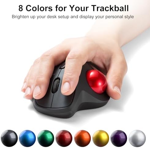 SANWA Small Trackball 34mm/1.34in, Replacement Ball for Logitech M575, M570, MX Ergo, ELECOM, Kensington, Perixx, and Other Compatible Trackball Mice, Glossy Silver