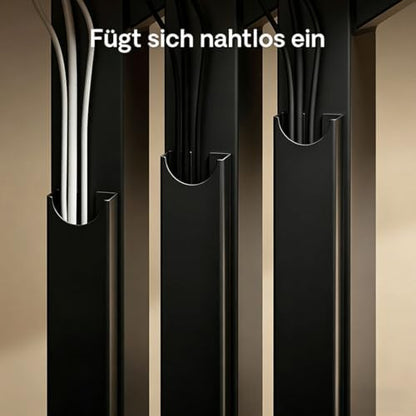 Asixxsix Magnetic Cable Management Tray for Desk Leg (Black)