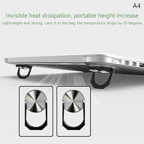 Lightweight Portable Laptop Cooling Stand Foldable Alloy Risers for 13-17Inch Notebook Use MultiAngle Ergonomic Laptop Stand for and Home