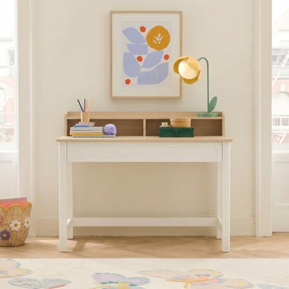 39 Inch Small Computer Desk with Drawer and Hutch