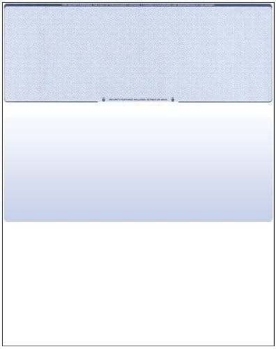 Compuchecks Check on Top Blank Check Paper - 100 Pack, Quick-Books & Laser Printer Compatible - Security Business Checks with Voucher - 8.5" x 11" Blue Diamond