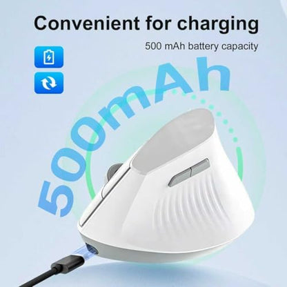 Ergonomic Mouse, Wireless Bluetooth Vertical Mouse, Rechargeable, USBC & Bluetooth 5.0/3.0 & 2.4G Connect, Easy to use, Cordless, Quiet Clicks, 6 Buttons for Laptop, Desktop, PC, Mac, Computer