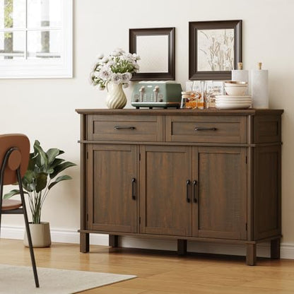 48 Inch Buffet Cabinet with Storage, Brown