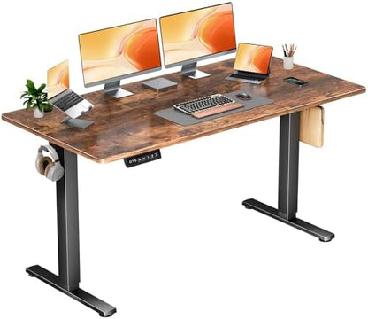 DUMOS 63 Inch Electric Standing Desk, Memory Adjustable Home Office Desk