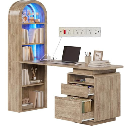 59" Computer Desk, Oak