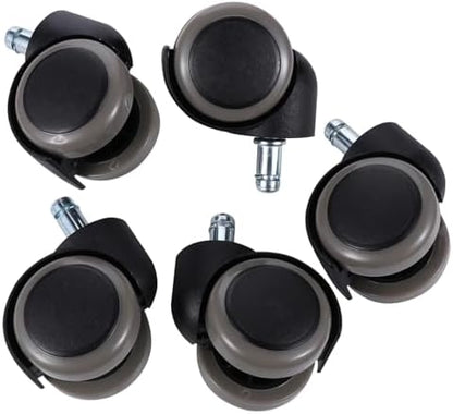 NUOBESTY 5Pcs Heavy-Duty Office Chair Caster Wheels Replacement Universal Size Smooth Rolling for Floor Types Compatible Office Chairs