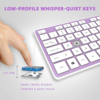 USB Wired Keyboard for Window,Comfortable Quiet Chocolate Keys, Durable Ultra-Slim Wired Computer Keyboard(QWERTY) for PC, Windows 11/10/8/7/XP/Vista KB1430