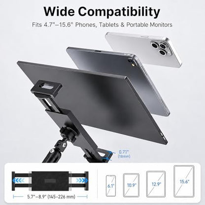 iPad Holder For Desk, Adjustable Tablet Arm iPad Desk Mount with C-Clamp