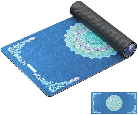HAPBEAR Large Yoga Mat - 72"x36" Extra Wide Exercise Mat - 1/4" Thick Dual Color PVC | Anti-Slip Surface & High Cushioning - Ideal for Yoga, Pilates & Home Workouts - Bonus Mesh Bag