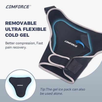 Shoulder Brace for Men with Gel Pack, Rotator Cuff Support Brace