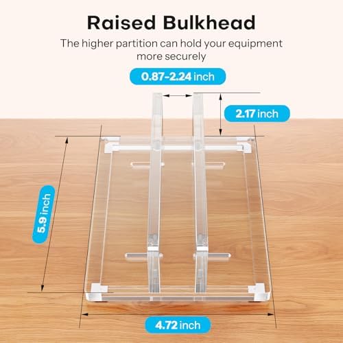OMOTON Vertical Laptop Stand, Acrylic Single Holder for MacBook Gaming