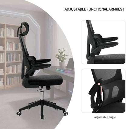Ergonomic Office Chair, 135° Reclining Office Chair with Lumbar Support