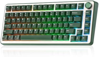YUNZII B75 PRO 75% Wireless Mechanical Keyboard (Olive Green,CocoaV2)